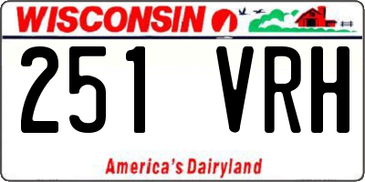 WI license plate 251VRH