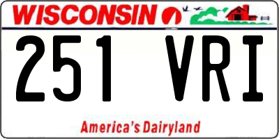 WI license plate 251VRI