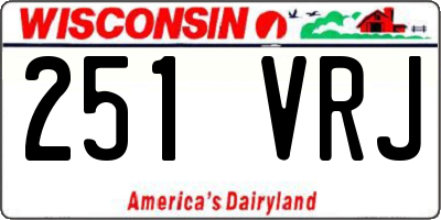 WI license plate 251VRJ