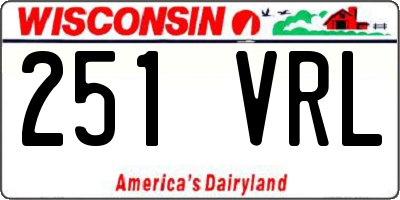 WI license plate 251VRL