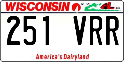 WI license plate 251VRR