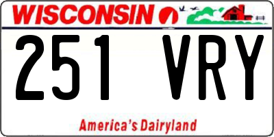 WI license plate 251VRY
