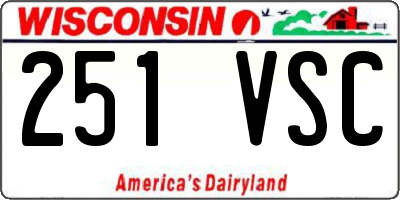 WI license plate 251VSC