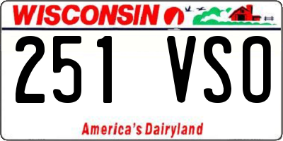 WI license plate 251VSO