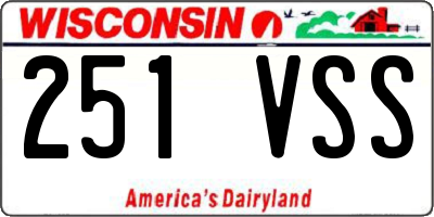 WI license plate 251VSS