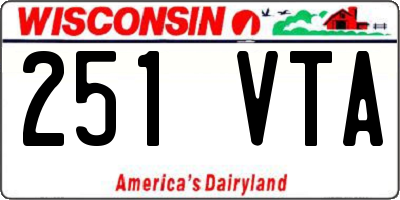 WI license plate 251VTA