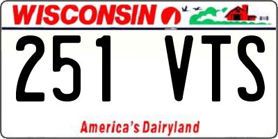WI license plate 251VTS