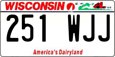 WI license plate 251WJJ
