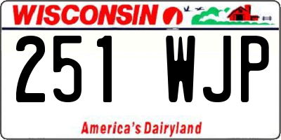 WI license plate 251WJP