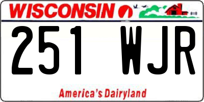 WI license plate 251WJR