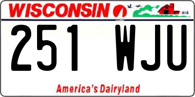 WI license plate 251WJU
