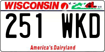 WI license plate 251WKD