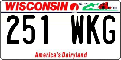WI license plate 251WKG