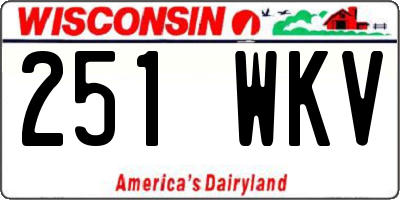 WI license plate 251WKV