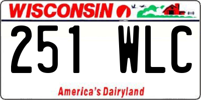 WI license plate 251WLC