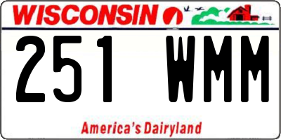 WI license plate 251WMM