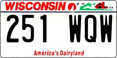WI license plate 251WQW