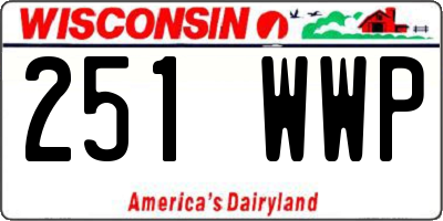 WI license plate 251WWP