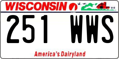 WI license plate 251WWS