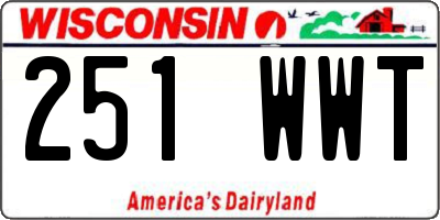WI license plate 251WWT