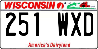 WI license plate 251WXD