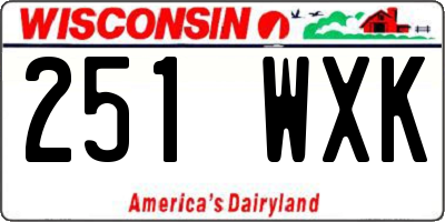 WI license plate 251WXK