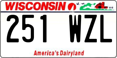 WI license plate 251WZL