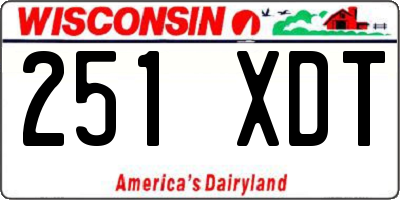 WI license plate 251XDT