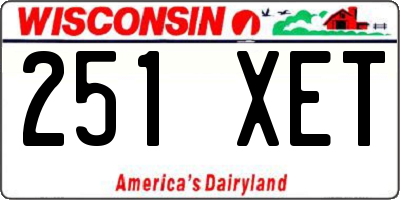 WI license plate 251XET