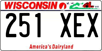 WI license plate 251XEX