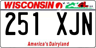 WI license plate 251XJN