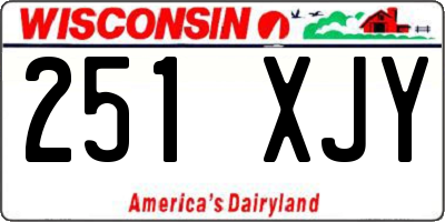 WI license plate 251XJY