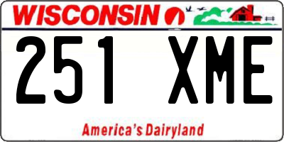 WI license plate 251XME