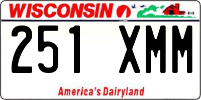 WI license plate 251XMM