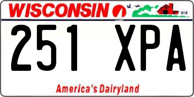 WI license plate 251XPA