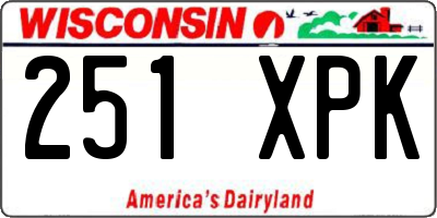 WI license plate 251XPK