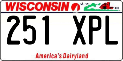 WI license plate 251XPL