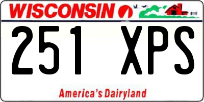 WI license plate 251XPS