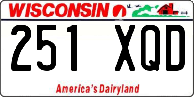 WI license plate 251XQD