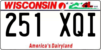 WI license plate 251XQI