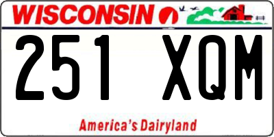 WI license plate 251XQM