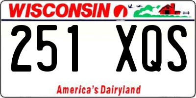 WI license plate 251XQS