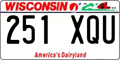 WI license plate 251XQU