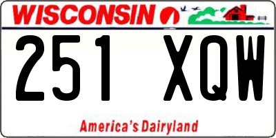 WI license plate 251XQW