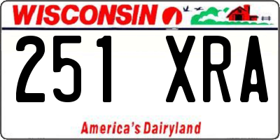 WI license plate 251XRA