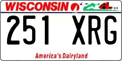 WI license plate 251XRG