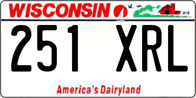WI license plate 251XRL