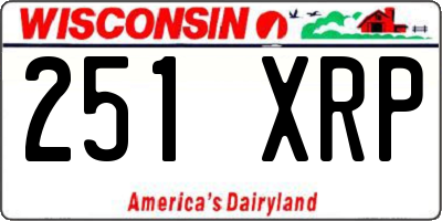 WI license plate 251XRP