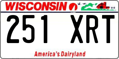 WI license plate 251XRT
