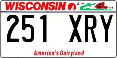 WI license plate 251XRY